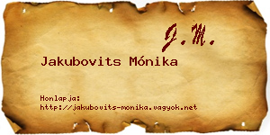Jakubovits Mónika névjegykártya